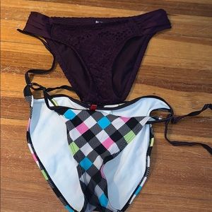 two bikini bottoms